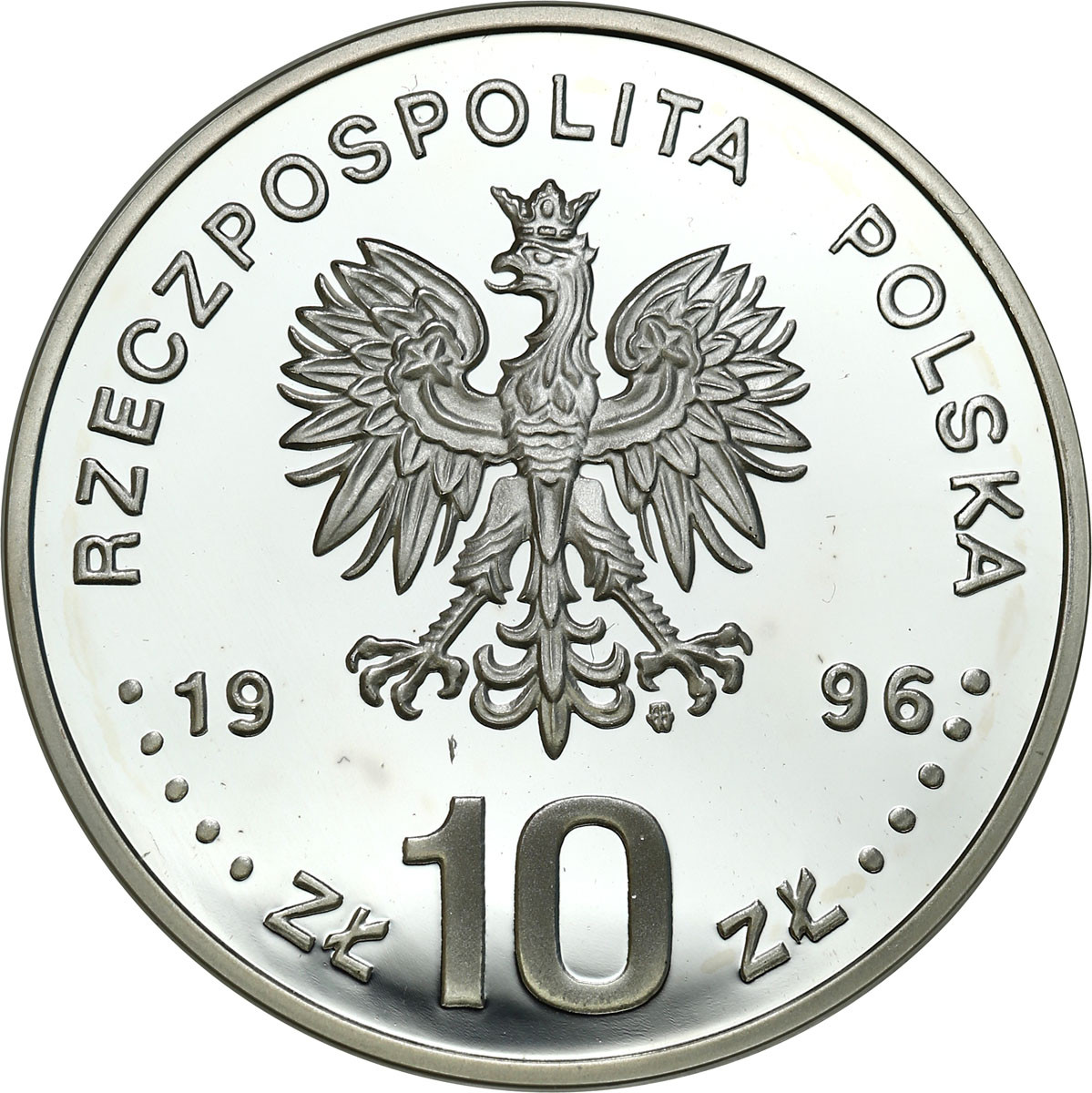 10 złotych 1996 Zygmunt II August – półpostać